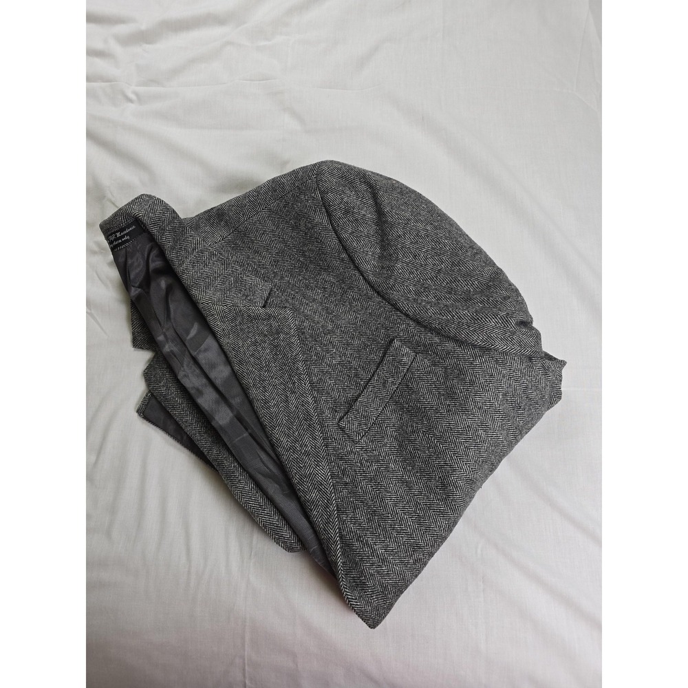 Gianfranco Ruffini Sport Coat Mens 43R Gray Herringbone Camel Hair Blend Blazer